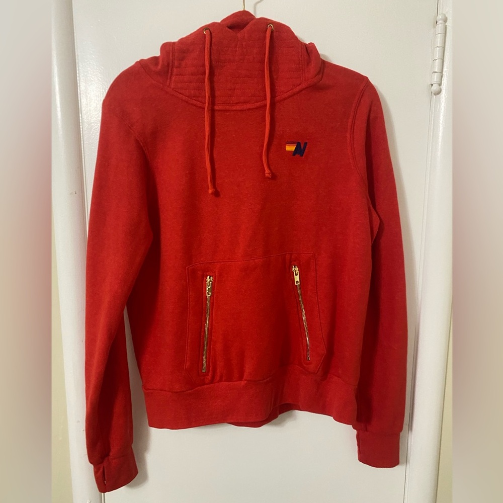 Aviator Nation Red Ninja Hoodie Sweatshirt Sz Small - Picture 2 of 6
